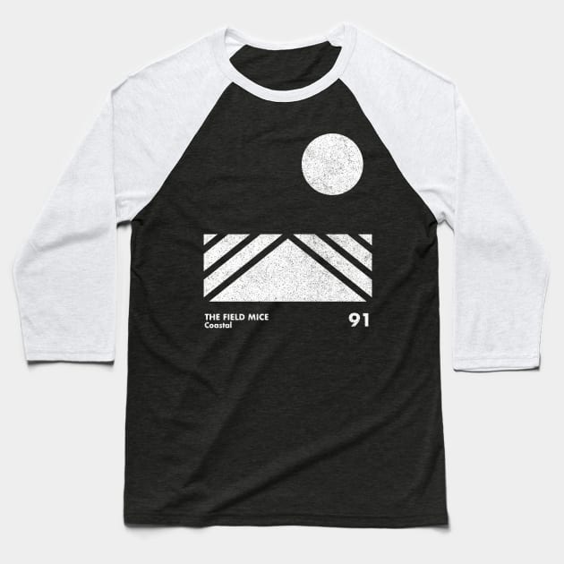 The Field Mice Coastal / Minimal Graphic Design Tribute Baseball T-Shirt by saudade